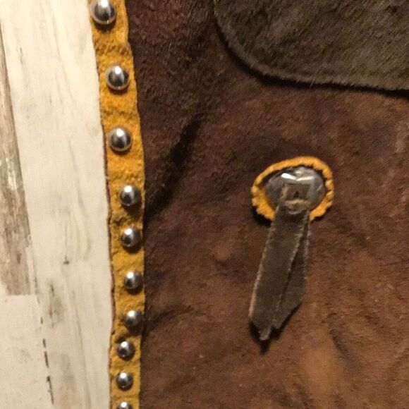 Vintage, authentic rawhide, leather child size chaps from 22 inches to 32 inch w - Picture 3 of 8